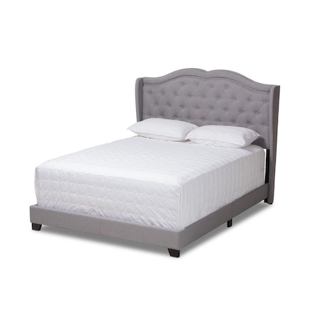 Baxton Studio Aden Modern Grey Upholstered King Size Bed 149-8972